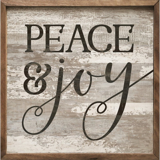 Peace & Joy Framed Picture (12 x 12)