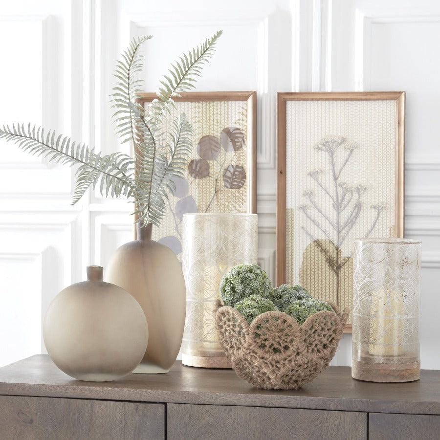 Iron Framed Jute Braided Bowl