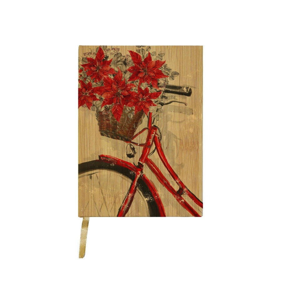 Christmas Bike w/ Poinsettia Journal