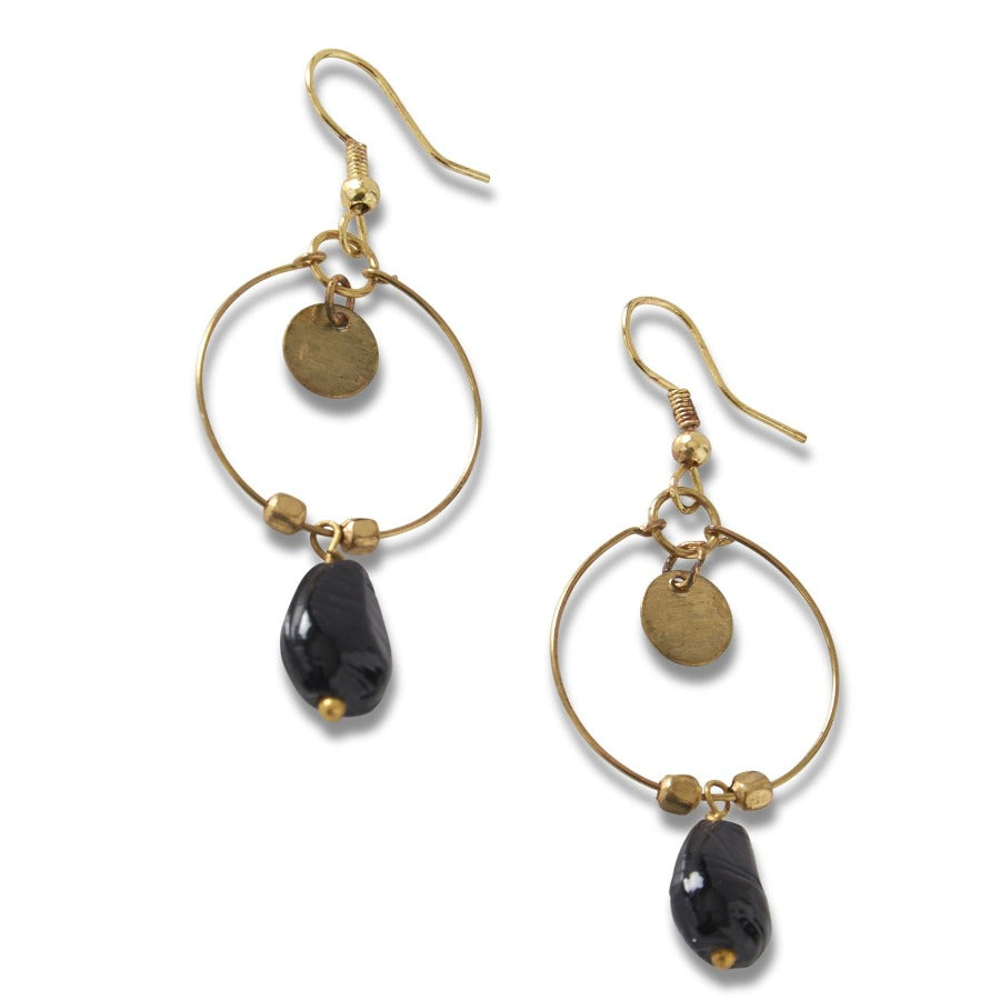 Circle Drop Bead Earring