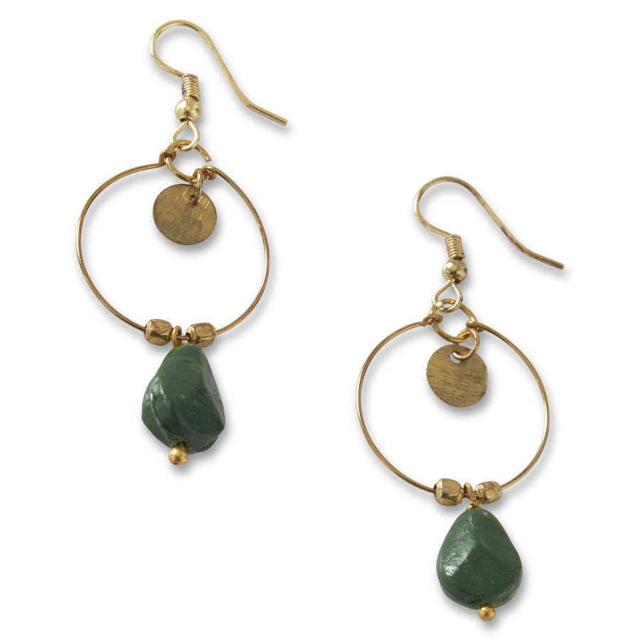 Circle Drop Bead Earring