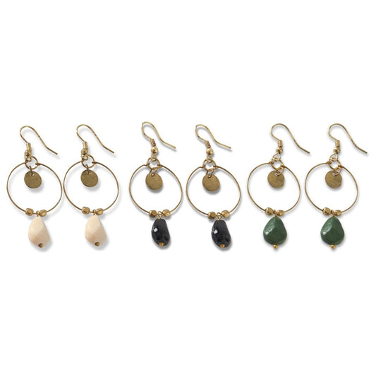 Circle Drop Bead Earring
