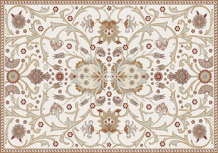Vintage Vinyl Floorcloth- Castany