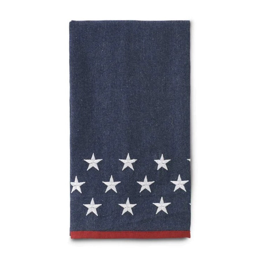 Americana Denim Blue Tea Towel w/ Stars