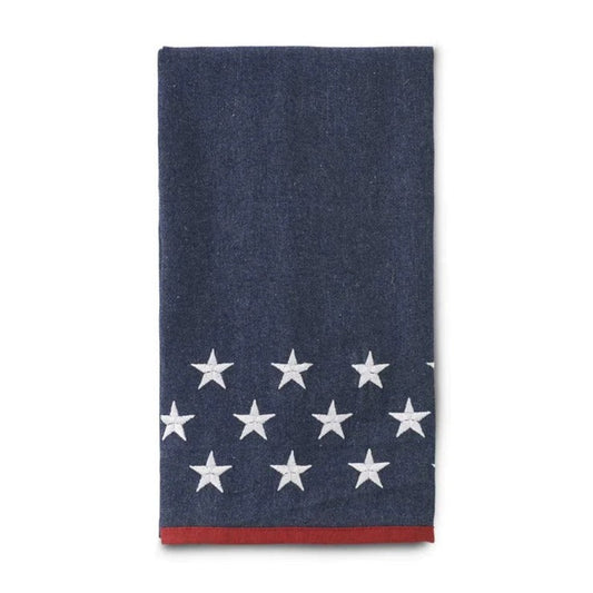Americana Denim Blue Tea Towel w/ Stars