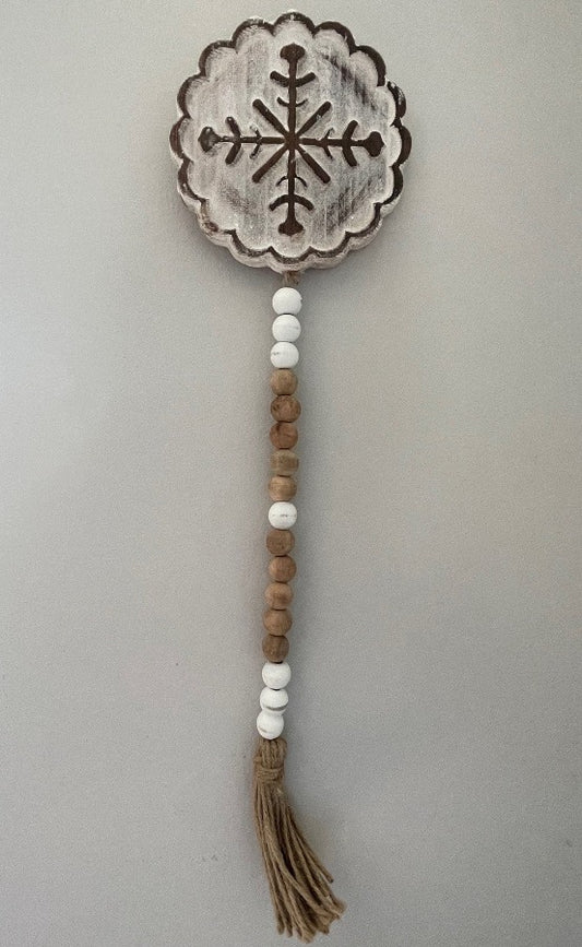 Round Snowflake Bead Hanger