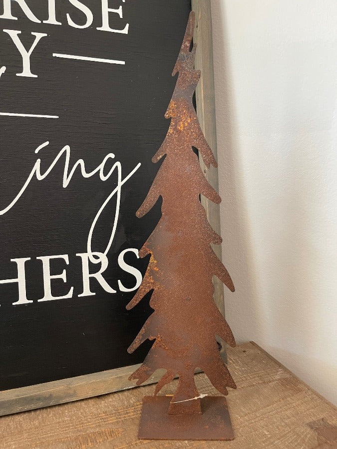 Small Rusty Metal Tree