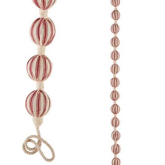 5' Ticking Stripe Ball Garland
