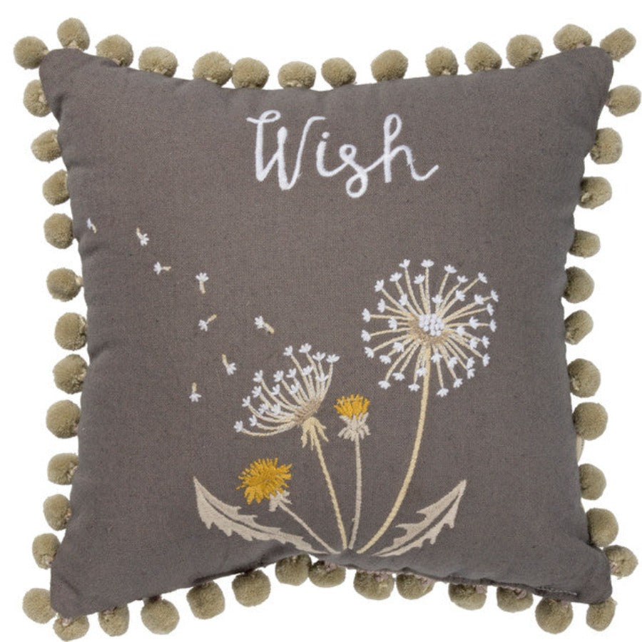 Dandelion Wish Cotton Throw Pillow