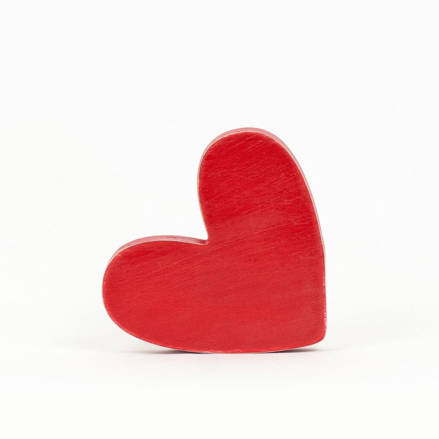 Wood Heart Cutout (Red)