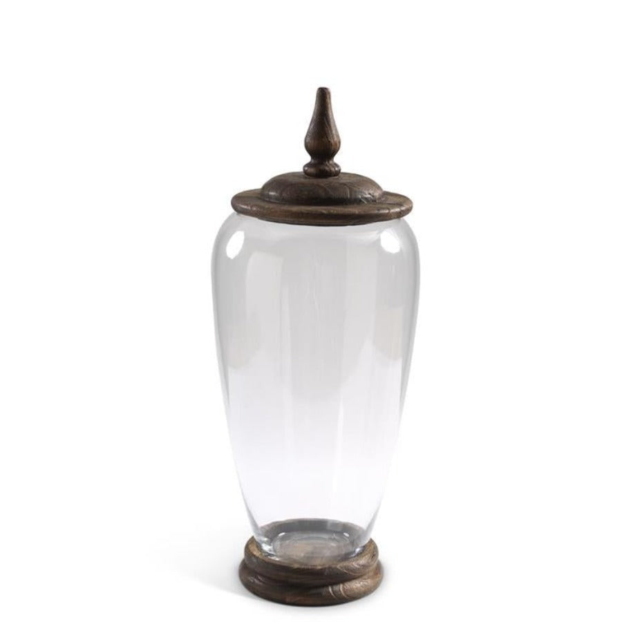 Glass Jars w/ Wood Base & Lid