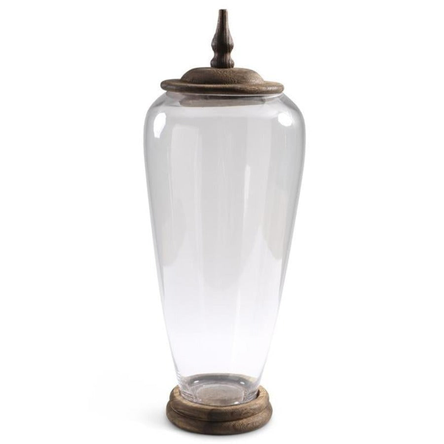 Glass Jars w/ Wood Base & Lid