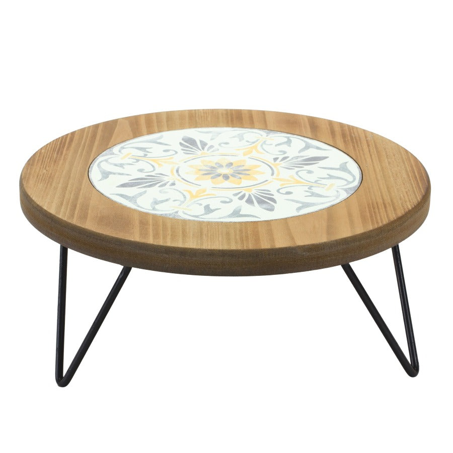 Wood Tile Pedestal Stand