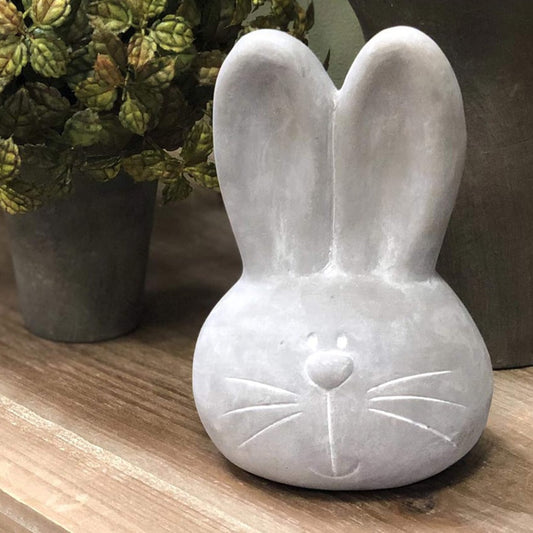 Cement Bunny Head