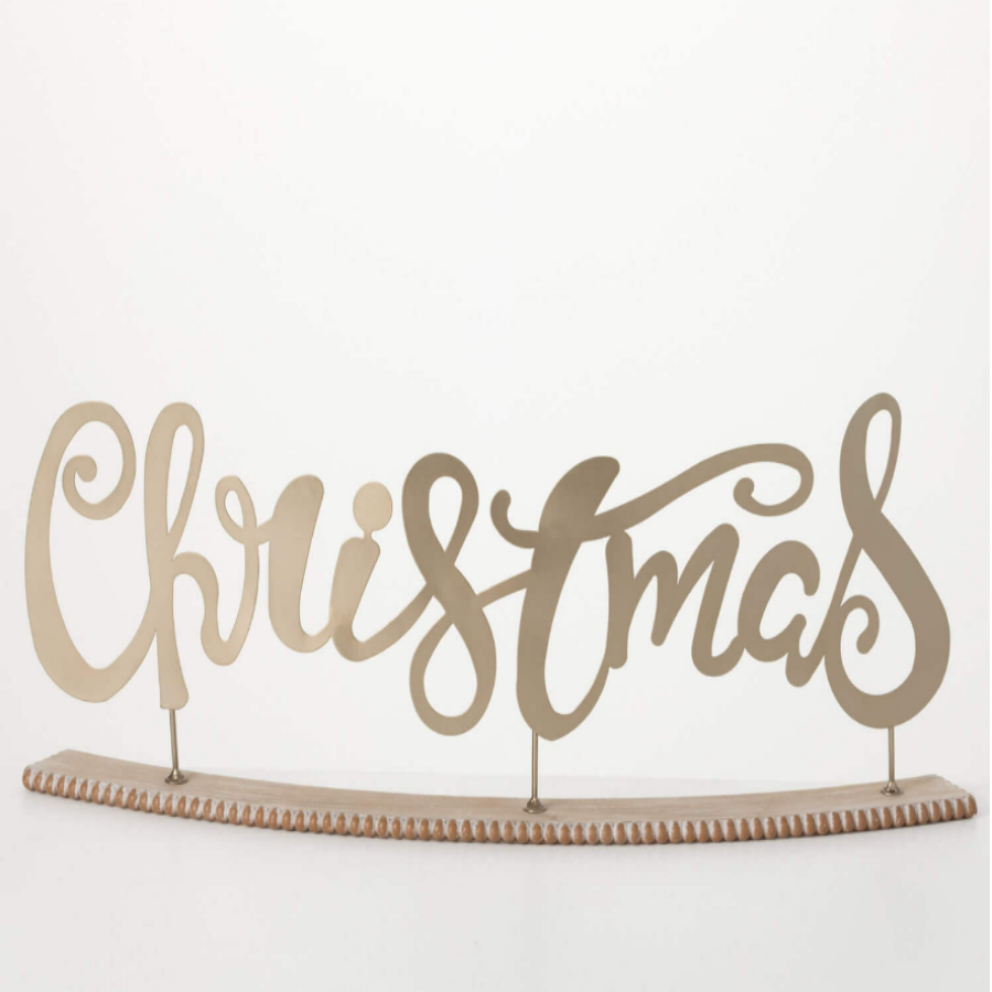 Metal Christmas Tabletop Sign