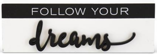 Black & White Wooden Inspirational Tabletop Signs