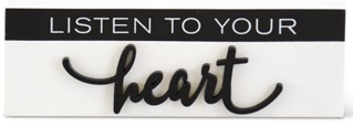 Black & White Wooden Inspirational Tabletop Signs