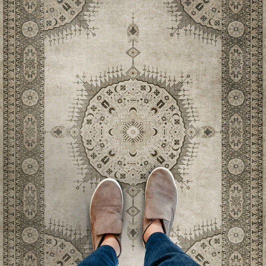 Vintage Vinyl Floorcloth (Persian Bazaar | Tabriz | Mithras)
