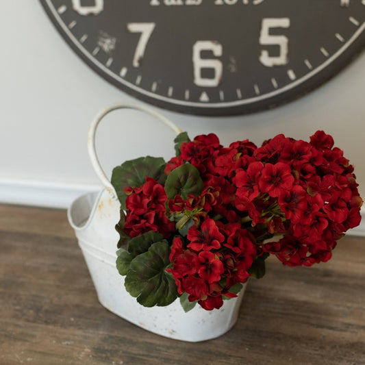 19.5" Red Geranium Bush