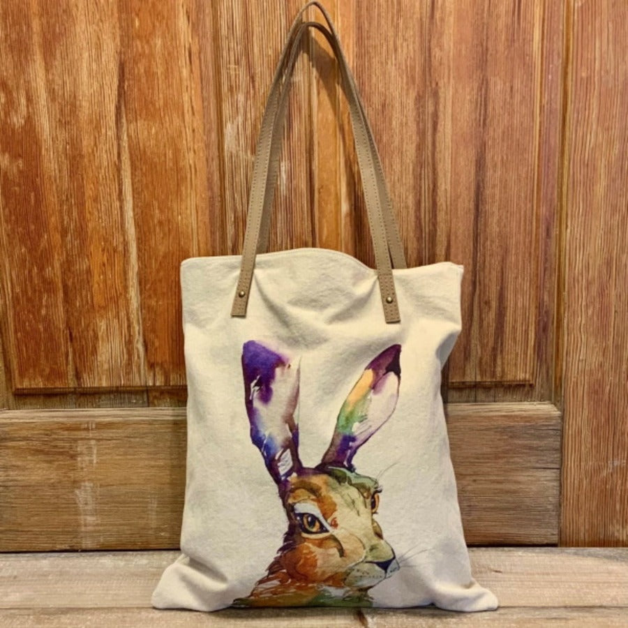 Watercolor Rabbit Tote Bag