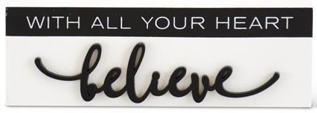 Black & White Wooden Inspirational Tabletop Signs