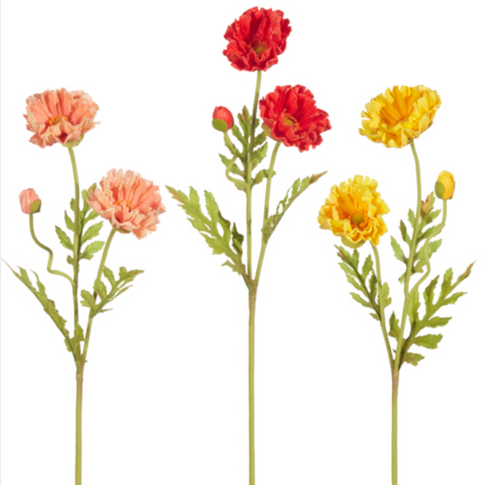 24.5” Poppy Spray