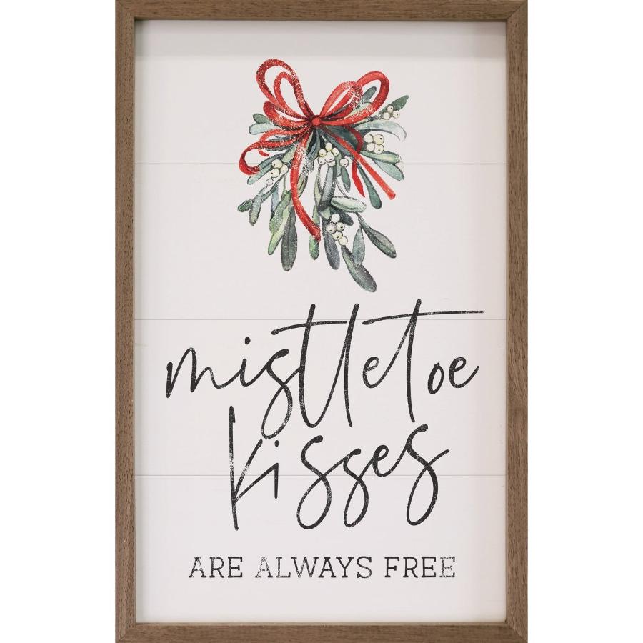 Mistletoe Kisses Are Always Free Framed Picture (10 x 16)