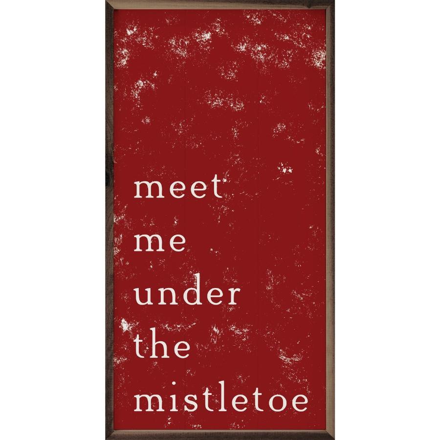 Meet Me Under the Mistletoe Framed Picture (12 x 24)