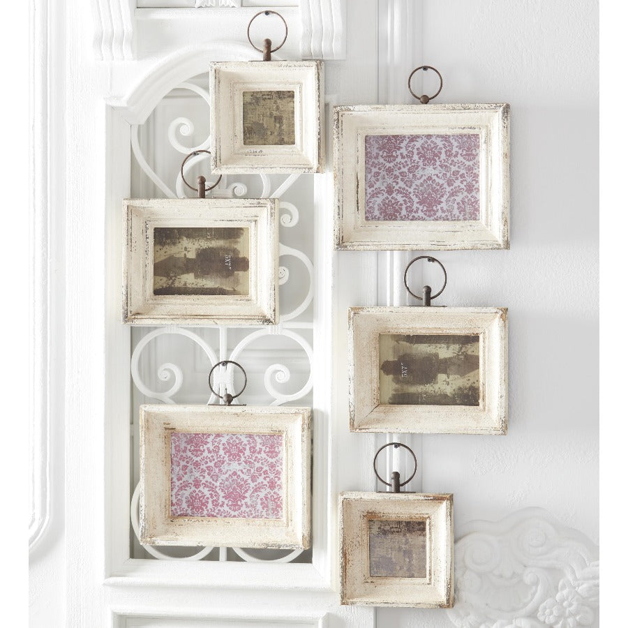 Distressed Cream Photo Frames