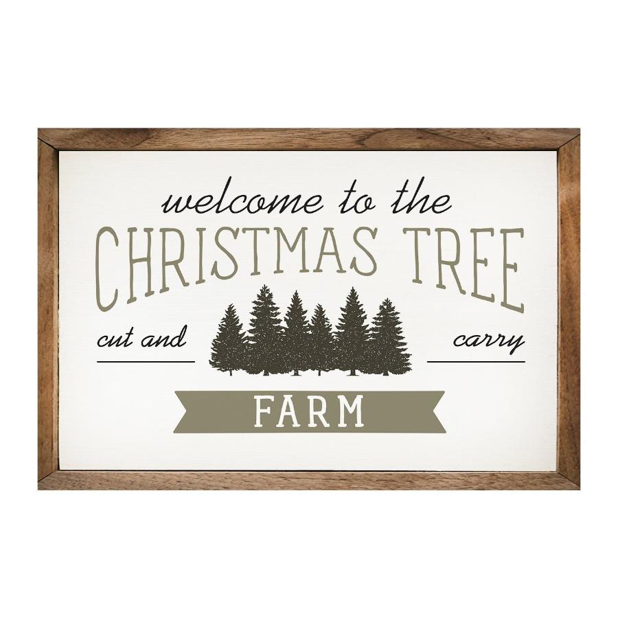 Welcome to the Christmas Tree Farm Framed Picture (16 x 10)