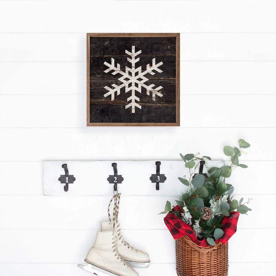 Snowflake Black Framed Picture