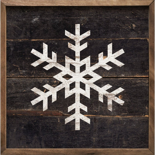 Snowflake Black Framed Picture
