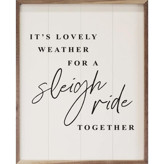 It's Lovely Weather for a Sleigh Ride Together Framed Picture