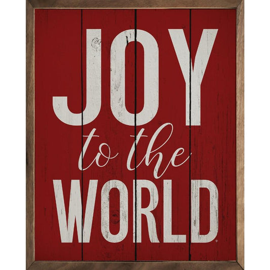 Joy To The World Red Framed Picture (16 x 20)