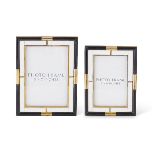 Black, Cream & Gold Tiled Photo Frames