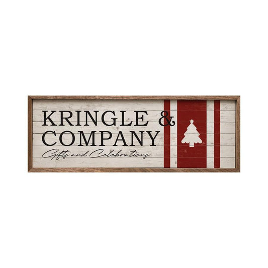 Kringle & Company Tree Stripe Framed Picture (8 x 24)