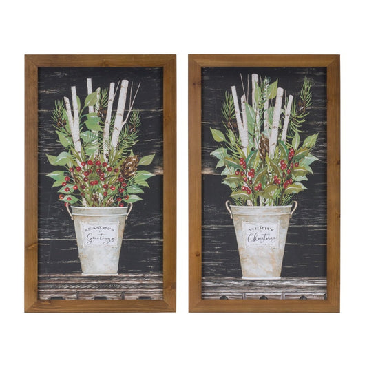 Potted Pine & Foliage Frames