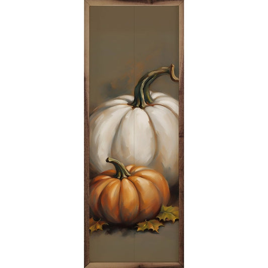 Two Pumpkins Framed Picture (4 x 12)