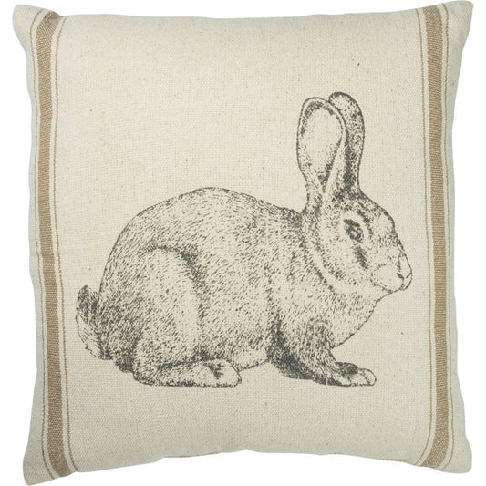 Grey Bunny Pillow