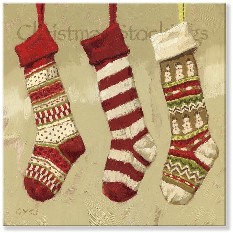 Christmas Stockings Giclee Canvas Wall Art