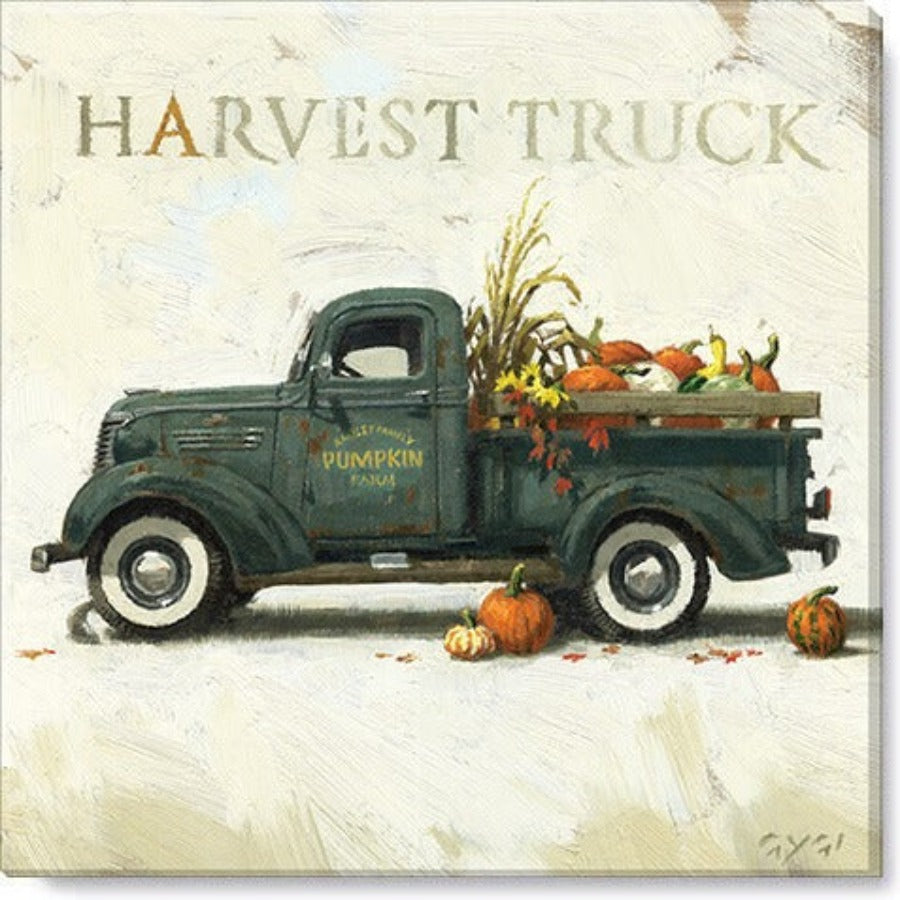 Harvest Truck Giclee Canvas Wall Art