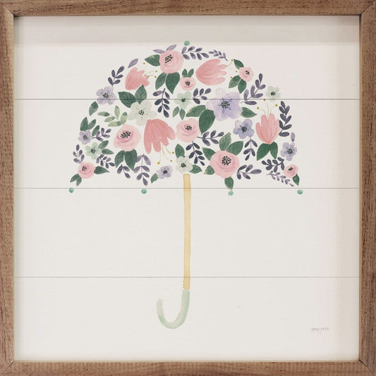 Lets Chase Rainbows Umbrella Framed Picture