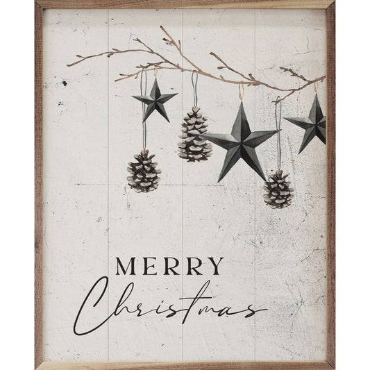 Merry Christmas Ornaments Framed Picture