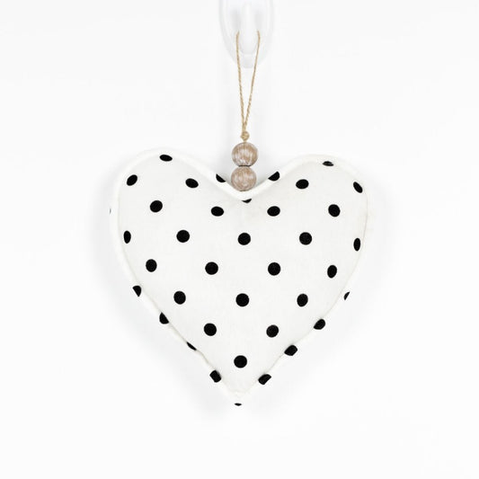 Puffy Heart Reversible Ornament (Black & White)