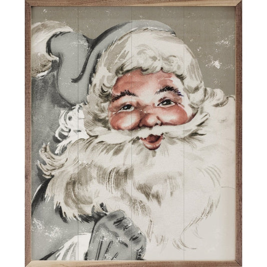 Gray Santa Framed Picture (16 x 20)
