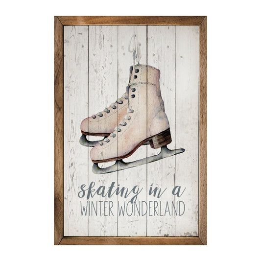 Skating in a Winter Wonderland Framed Picture