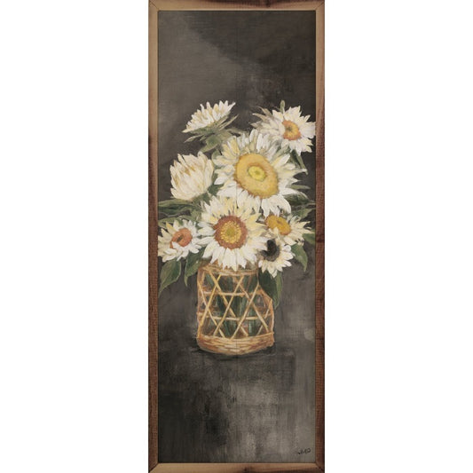 Sunflowers in Rattan Black Framed Picture