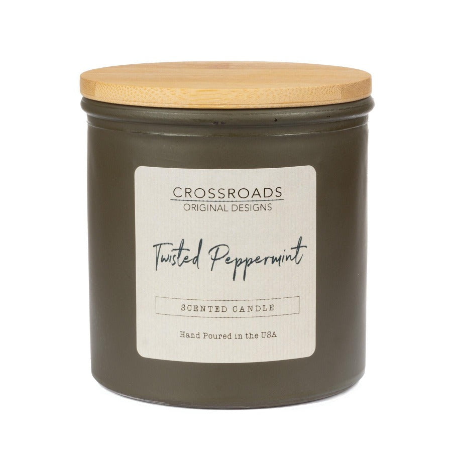 Crossroads Candle | Twisted Peppermint Candle | 14 oz Jar