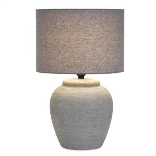 17" Ceramic/ Linen Table Lamp