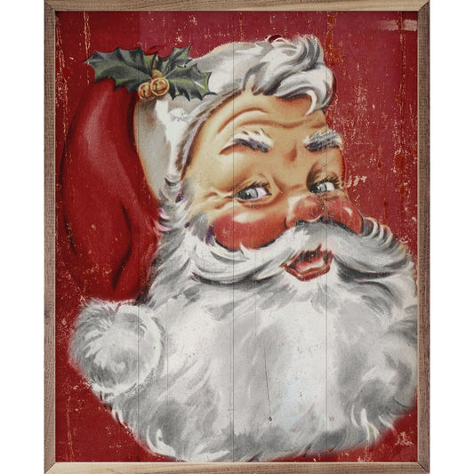 Watchful Eye Santa Framed Picture (Red)